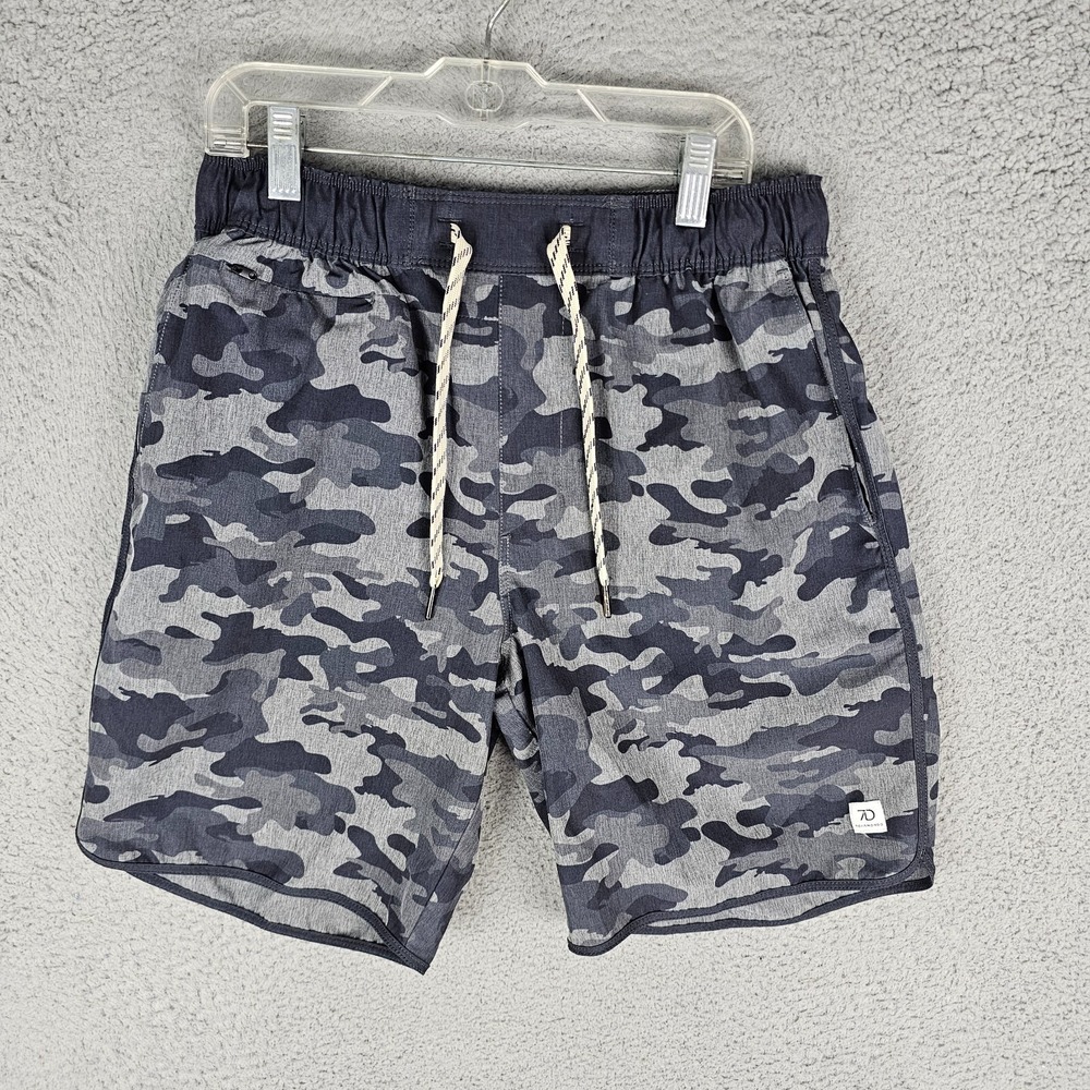 7 Diamonds Running Shorts Men Small Gray Camo Hybrid Performance STS-1294